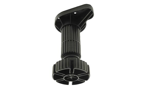 HC5600-014 - Black Plastic Screw-on Leg Leveler with Tube & Bottom