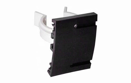 HC5696-014 - Black Plastic Toe Kick Clip with Screw-on Plate