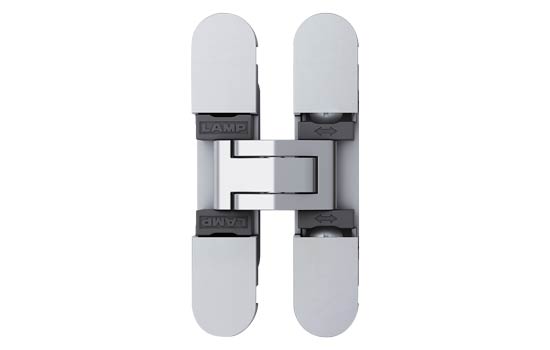 HES3D-70DC - 3-way Adjustable Dull Chrome Concealed Hinge for 3/4" Material - 20 Lbs Weight Capacity per Pair