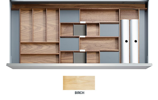 ISTANBUL-BIR *KIT* - 30" Birch Istanbul Drawer Insert Kit for Drawer Widths 33-1/2" to 36"