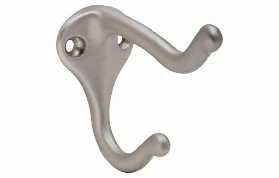 IV571A15 - 1-3/4" Height Satin Nickel Double Garment Hook