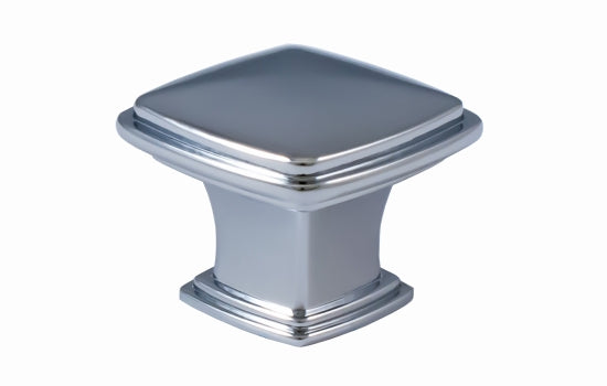 J336-PC - 1-1/4" Square Polished Chrome Jamison Knob