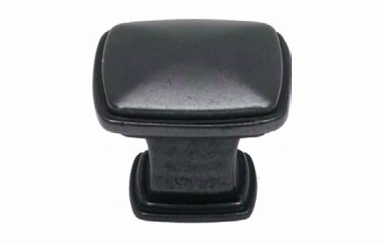 J336-WB - 1-1/4" Square Weathered Black Jamison Knob