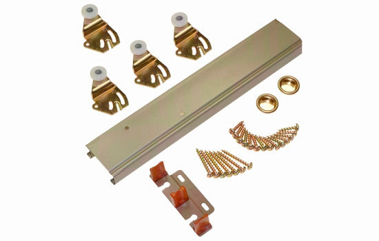 JH1138722D - 72" Steel Goldtone Double Track Set 1138 Series for Bypass Door