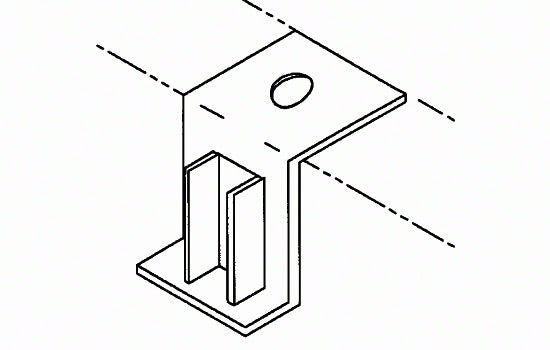 KHFB-TM - Zinc Top Mount Hanging File Bracket