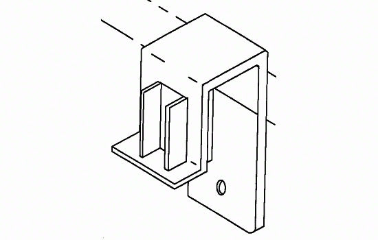 KHFB-ZC - Zinc Side Mount Hanging File Bracket