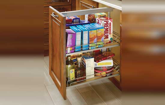 KS-BASE17-CHAM *KIT* - Base Pullout II Frame and 17" Trays Champagne 24" to 32"H