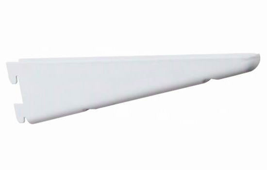KV182BP-WH10.5 - 10-1/2" White Double Slot Shelf Bracket for KV 82 Series Standards