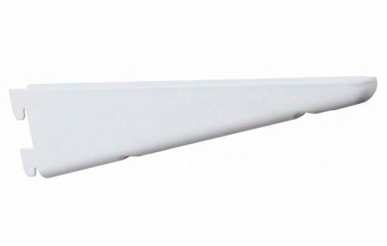 KV182BP-WH12.5 - 12-1/2" White Double Slot Shelf Bracket for KV 82 Series Standards