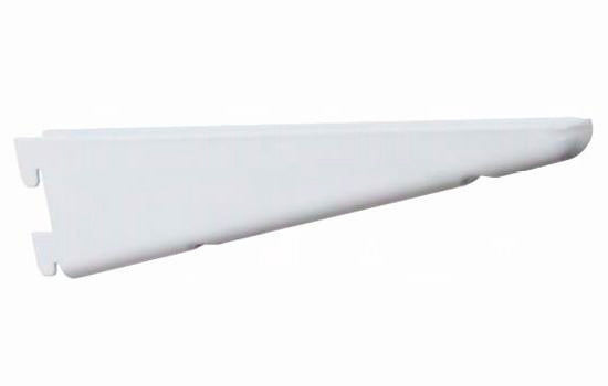 KV182BP-WH18.5 - 18-1/2" White Double Slot Shelf Bracket for KV 82 Series Standards