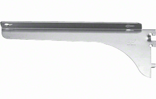 KV183L12 - 12" Anochrome Heavy-duty Left Flange Shelf Bracket for KV 83 Series Standards
