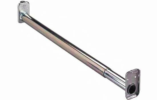 KV2ZC18 - 18"-30" Length Round Zinc Closet Rod with Screws