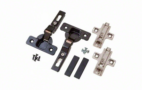 KV8080HKL-SAL-EB - Black Full Overlay Self-closing Salice Hinge Kit