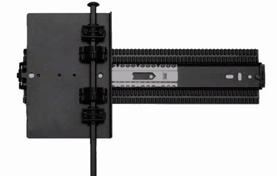 KV8091PEB16 - 16" Black Flipper Door Slide Without Hinges