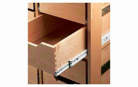 KV8400B-WH22 - 22" Full Extension White Side Mount Drawer Slide - 100 Lbs Weight Bulk