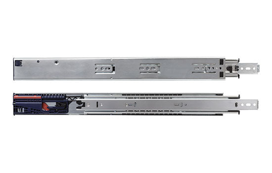 KV8655FMB22 - 22" Soft-Close Overtravel Zinc Side Mount Drawer Slide - 140 Lbs Weight Capacity Bulk