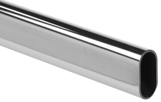 KV880CHR96 - 8' Length Oval Chrome Closet Rod