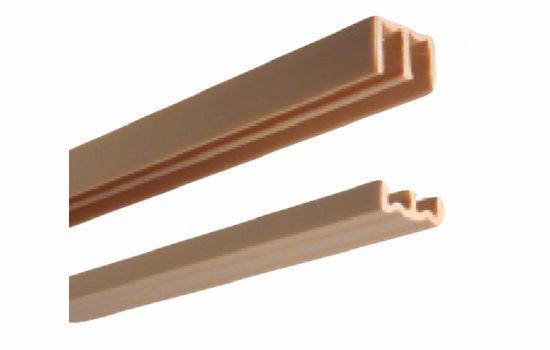 KVP2417T4 - 4' Tan Cabinet Door Track Set for 1/4" Door