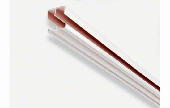 KVP2417WH6 - 6' White Cabinet Door Track Set for 1/4" Door