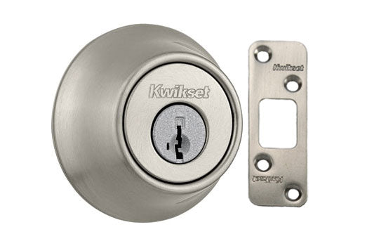 Kwikset 83223 Deadbolt Strike Plate - Satin Nickel Finish For Door Security