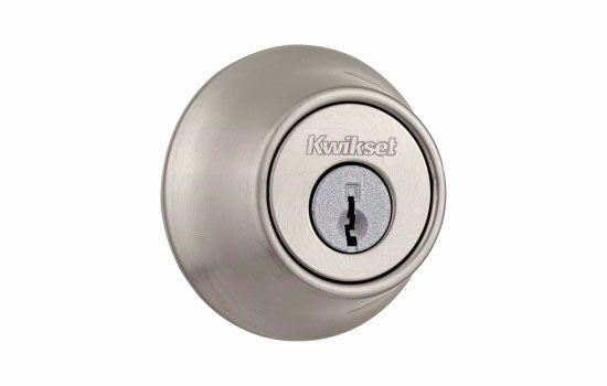 KW660-15 - Satin Nickel Reversible Single Cylinder Deadbolt