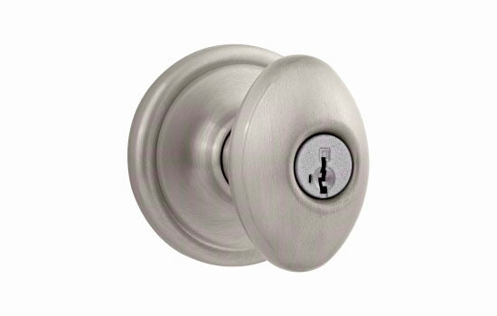 KW740L15 - Laurel Satin Nickel Reversible Entry Smart Key Knob