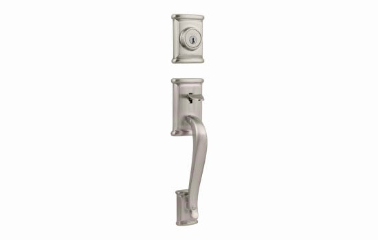 KW800ADH15 - Ashfield Satin Nickel Reversible Active Exterior Trim Smart Key Handleset for 966/974 Series