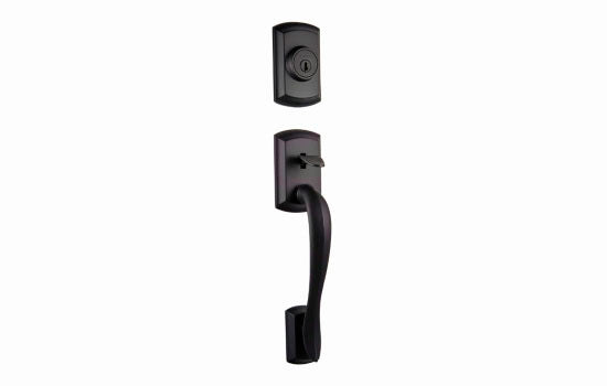 KW800AVH514 - Avalon Matte Black Reversible Active Exterior Trim Smart Key Handleset for 966/974 Series