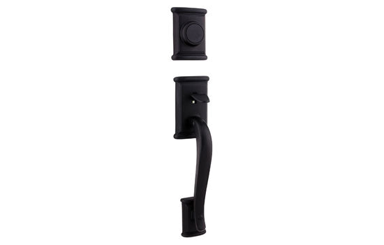 KW802ADH514 - Ashfield Matte Black Reversible Dummy Exterior Trim Handleset for 968/977 Series