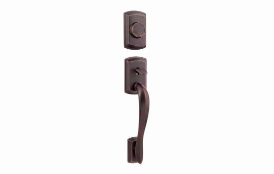 KW802AVH11P - Avalon Venetian Bronze Reversible Dummy Exterior Trim Handleset for 968/977 Series