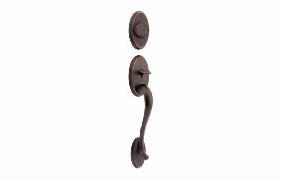 KW802SE11P - Shelburne Venetian Bronze Reversible Dummy Exterior Trim Handleset for 968/977 Series
