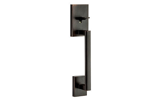 KW814SCE11P - San Clemente Ventian Bronze Reversible Active Exterior Trim Handleset - Handle Only - <mark>Order Deadbolt Separately</mark>