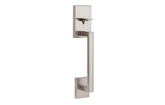 KW814SCE15 - San Clemente Satin Nickel Reversible Active Exterior Trim Handleset - Handle Only - <mark>Order Deadbolt Separately</mark>
