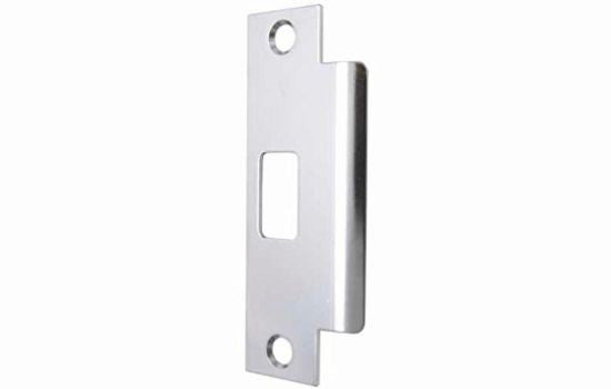 KW83846-26 - Bright Chrome 4-7/8"H Square Corner T-strike for Metal Jamb
