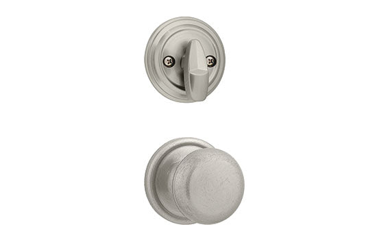 KW966H15 - Hancock Satin Nickel Reversible Active Interior Trim Knob for 800 Series