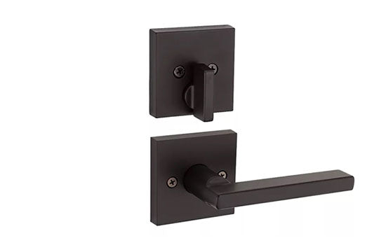 KW971HFLSQT514 - Halifax Square Matte Black Reversible Active Interior Trim Lever for 818 Series