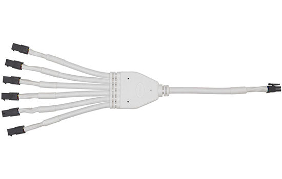 L-4P6O - White 4-Position 6-Output Adaptor Cord