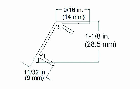 L-XANG72-SC - 72"L Infinex Angled Extrusion