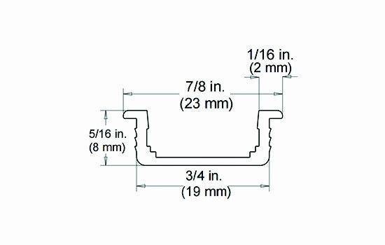 L-XREC72-SC - 72"L Infinex Recessed Extrusion