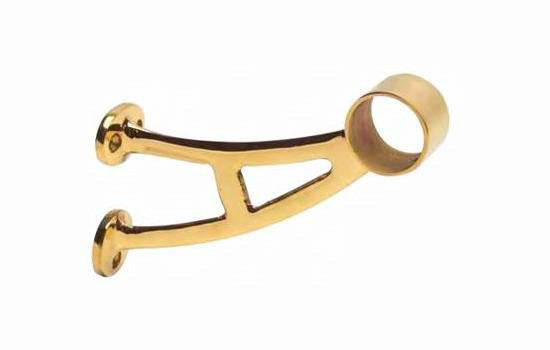 LA402/2 - 2" Bright Brass Bar Mount Bracket