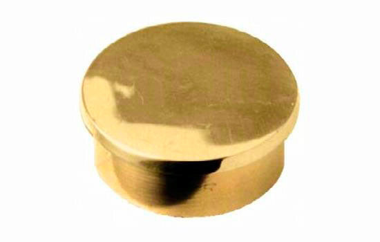 LA600/2 - 2" Bright Brass Flush End Cap