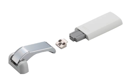 LAD-ST-M - Medium Duty Soft-close Reversible Nickel Low Profile Lift Assist Mechanism & Damper for Bar Tops and Counters w/ 95 Degree Angle Restrictor