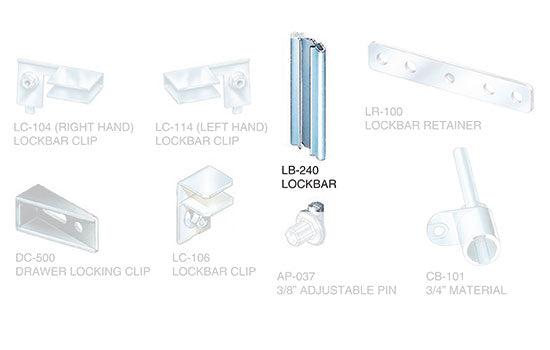 LB-240 - 24" Length Lockbar for System 101 and 104 Gang Locks