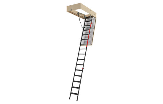 LMF60-3056 - 115-1/2" - 142" Metal Fire Rated Attic Ladder 30"W x 56-1/2"L Rough Opening - 350 lb Weight Capacity