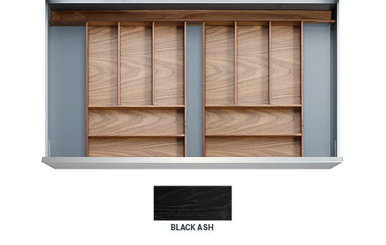MADRID-BLK *KIT* - 24" Black Ash Madrid Drawer Insert Kit for Drawer Widths 27-1/2" to 30"