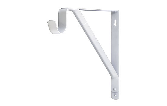 MC-SUPPORT-FIX - White Screw-on Heavy Duty Non-adjustable Shelf & Round Rod Support