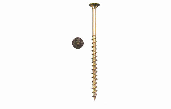MC1100YEL - #8 x 3" Flat-bugle Head Phillips Yellow Zinc Coarse Screw for Drywall Installation (9703) - 2M per Box