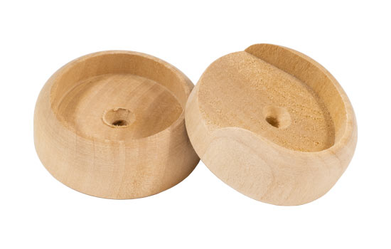 MC138 - 1-3/8" Natural Wood Circle Closet Pole Socket