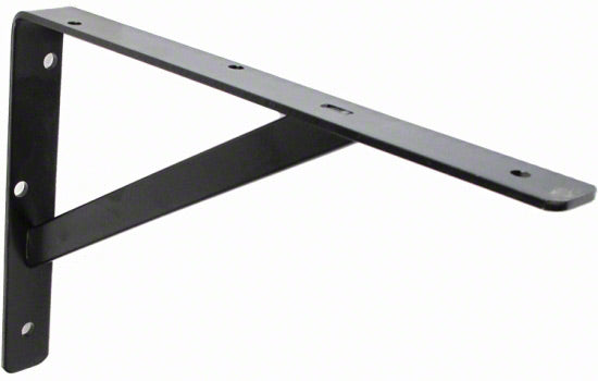 MC208BK500 - 20" Black Heavy-duty Shelf Bracket