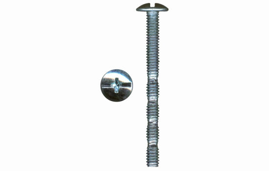 MC832X134BA - 8/32 x 1-3/4" Truss Head Combo Zinc Breakaway Screw for Knob & Pull Installation (9100)
